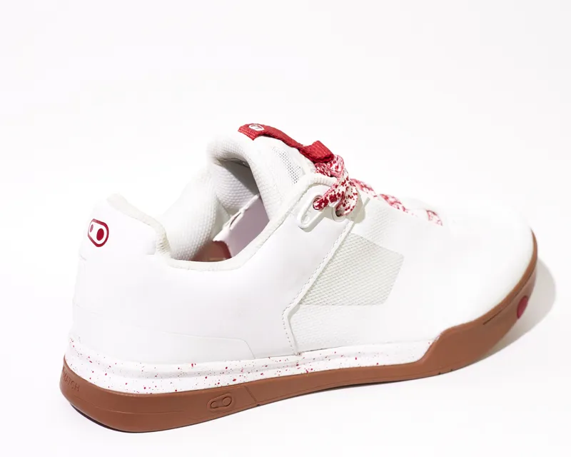 Crankbrothers Stamp Lace Flat Pedal Mountain Bike Shoe - White/Red-1